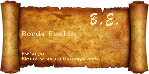 Borda Evelin névjegykártya
